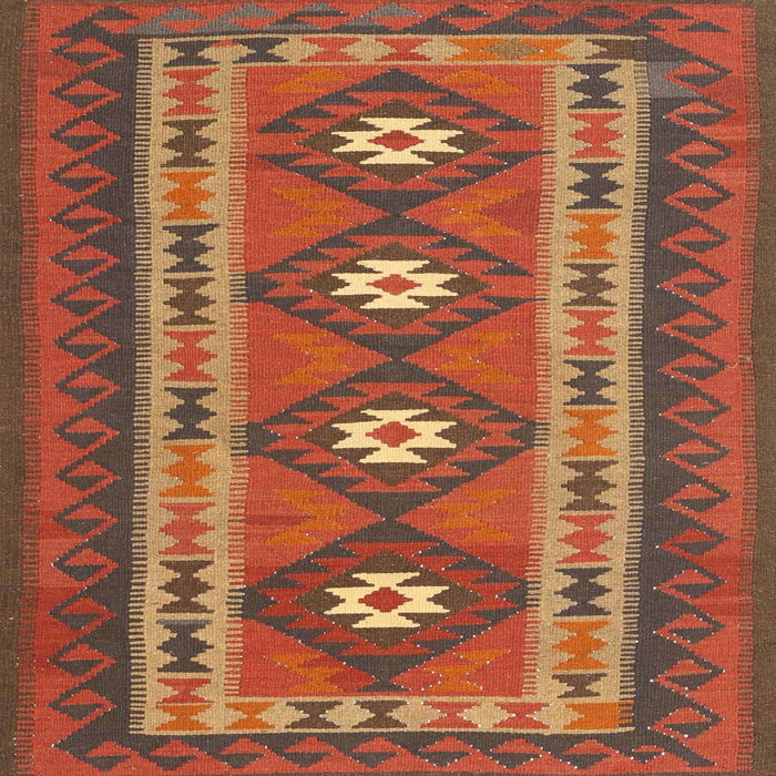 Square Contemporary Light Brown Oriental Rug, con1658
