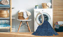 Machine Washable Contemporary Blueberry Blue Rug in a Washing Machine, wshcon165