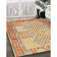 Contemporary Orange Southwestern Rug, con1660