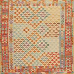 Sideview of Machine Washable Contemporary Orange Rug, wshcon1660