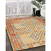 Contemporary Orange Southwestern Rug in Family Room, con1660