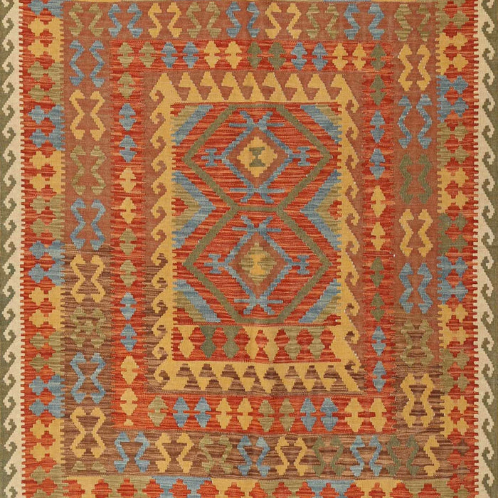 Machine Washable Contemporary Orange Red Rug, wshcon1662