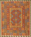 Contemporary Orange Red Oriental Rug, con1662