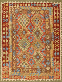 Contemporary Gold Southwestern Rug, con1663
