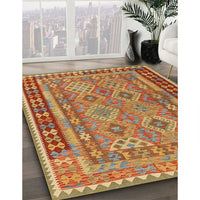 Contemporary Gold Southwestern Rug, con1663