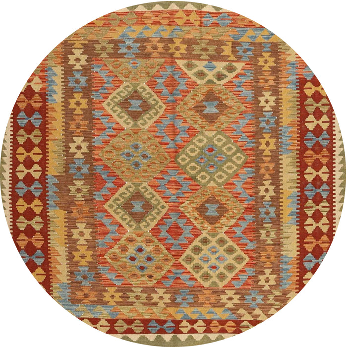 Sideview of Contemporary Gold Southwestern Rug, con1663