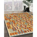 Machine Washable Contemporary Red Rug in a Family Room, wshcon1664