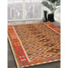 Contemporary Red Oriental Rug in Family Room, con1665