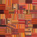 Sideview of Machine Washable Contemporary Orange Rug, wshcon1666