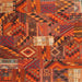 Sideview of Machine Washable Contemporary Orange Rug, wshcon1668