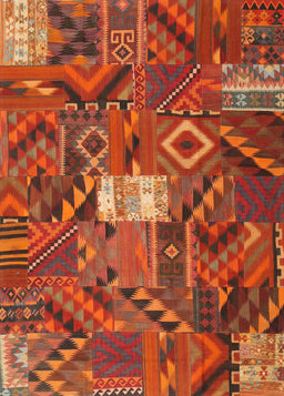 Machine Washable Contemporary Orange Rug, wshcon1668