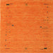 Sideview of Machine Washable Contemporary Orange Red Rug, wshcon166