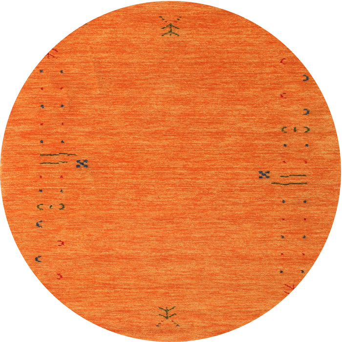 Sideview of Contemporary Orange Red Modern Rug, con166