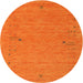 Sideview of Contemporary Orange Red Modern Rug, con166