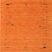 Square Contemporary Orange Red Modern Rug, con166