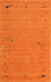 Machine Washable Contemporary Orange Red Rug, wshcon166
