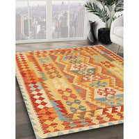 Contemporary Orange Modern Rug, con1672