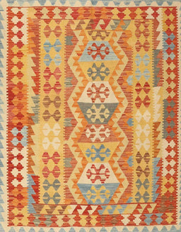 Machine Washable Contemporary Orange Rug, wshcon1672