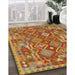 Machine Washable Contemporary Caramel Brown Rug in a Family Room, wshcon1673