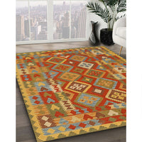 Contemporary Caramel Brown Oriental Rug, con1673