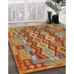 Machine Washable Contemporary Red Rug in a Family Room, wshcon1674