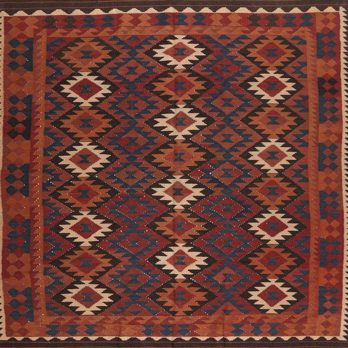 Sideview of Machine Washable Contemporary Chestnut Brown Rug, wshcon1675