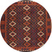 Square Machine Washable Contemporary Chestnut Brown Rug, wshcon1675