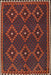 Contemporary Chestnut Brown Oriental Rug, con1676