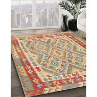 Contemporary Chocolate Brown Southwestern Rug, con1677