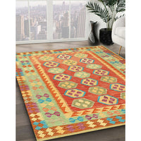 Contemporary Metallic Gold Oriental Rug, con1678