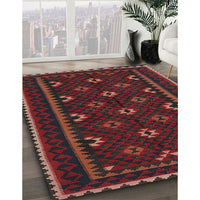 Contemporary Reddish Brown Oriental Rug, con1679