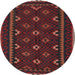 Sideview of Contemporary Reddish Brown Oriental Rug, con1679