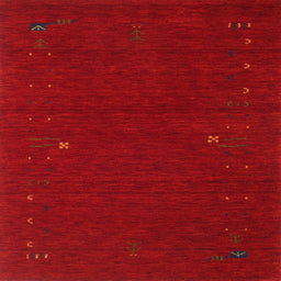 Square Contemporary Red Modern Rug, con167