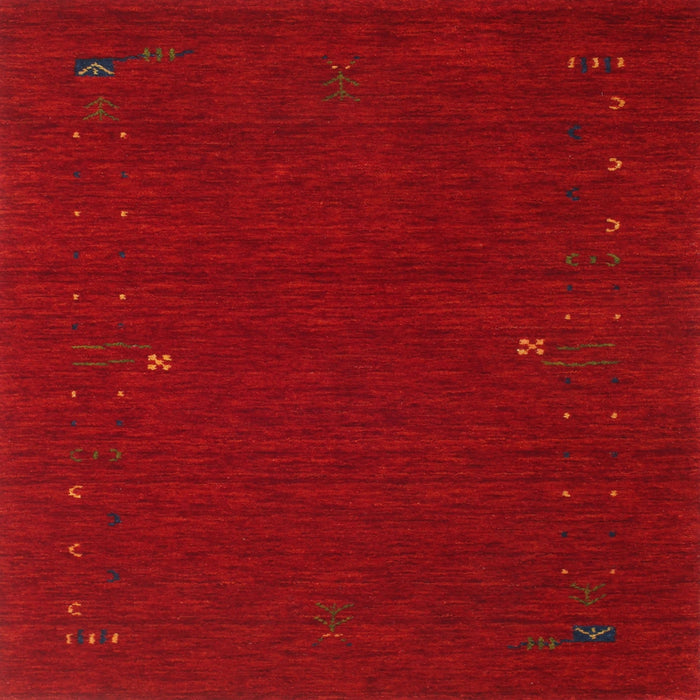 Sideview of Machine Washable Contemporary Red Rug, wshcon167