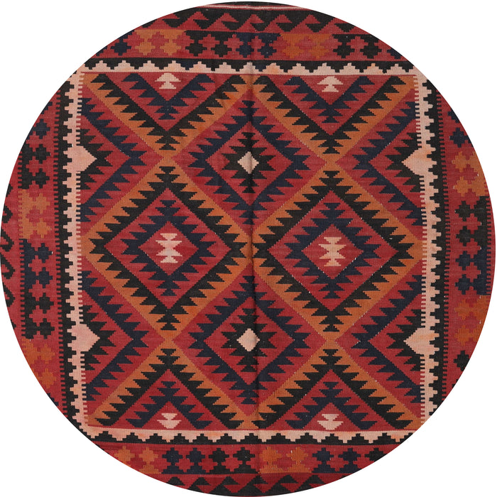 Sideview of Contemporary Reddish Brown Oriental Rug, con1681