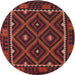 Sideview of Contemporary Reddish Brown Oriental Rug, con1681