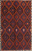 Contemporary Red Oriental Rug, con1683