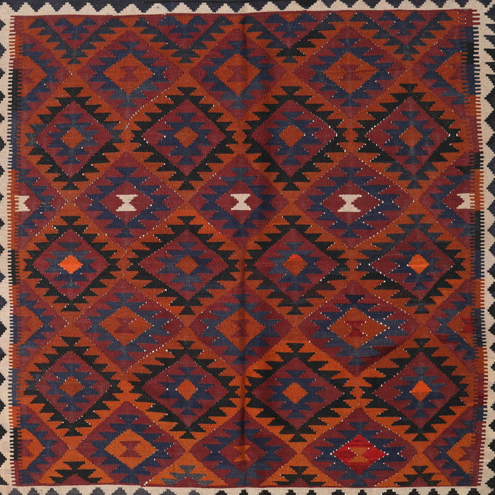 Sideview of Machine Washable Contemporary Tomato Red Rug, wshcon1683