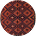 Sideview of Contemporary Reddish Brown Oriental Rug, con1684