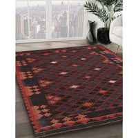 Contemporary Reddish Brown Southwestern Rug, con1685