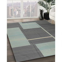 Contemporary Carbon Gray Modern Rug, con1687