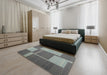 Machine Washable Contemporary Carbon Gray Rug in a Bedroom, wshcon1687