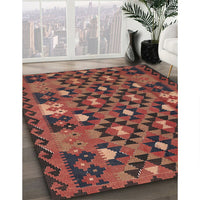 Contemporary Saffron Red Oriental Rug, con1688