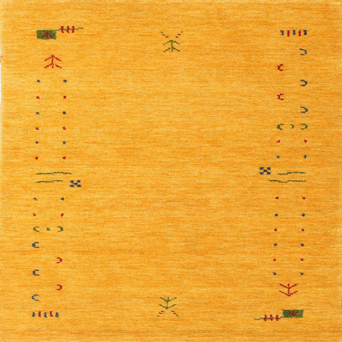 Square Contemporary Dark Orange Modern Rug, con168