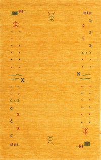 Machine Washable Contemporary Dark Orange Rug, wshcon168