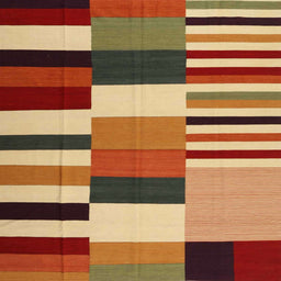 Square Contemporary Red Modern Rug, con1692