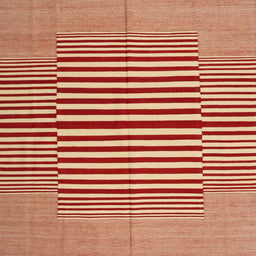 Sideview of Machine Washable Contemporary Fire Red Rug, wshcon1695