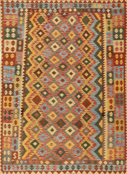 Contemporary Mahogany Brown Modern Rug, con1696