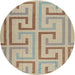 Sideview of Contemporary Dark Almond Brown Modern Rug, con1698