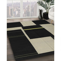 Contemporary Khaki Green Modern Rug, con1699